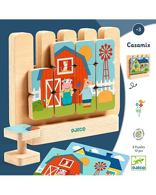 Djeco Casamix Vertical Wooden Puzzle - 3+ Ages Puzzles