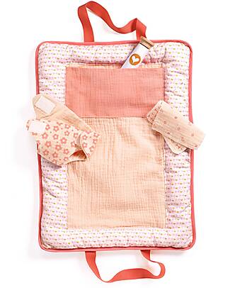 Djeco Changing Bag For Dolls - Pomea - Pink - 43 x 31 cm Dolls Accessories