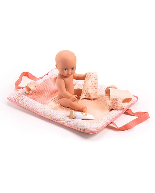 Djeco Changing Bag For Dolls - Pomea - Pink - 43 x 31 cm Dolls Accessories