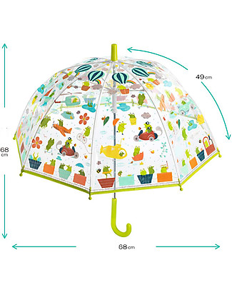 Djeco Children's Umbrella - Froglets - Protection System Umbrellas