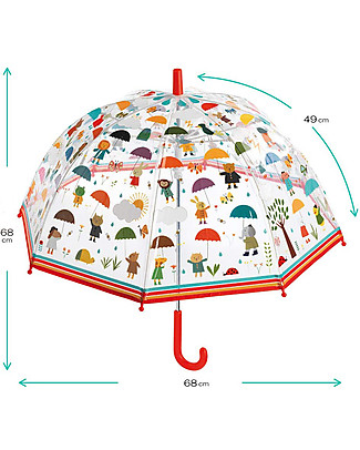 Djeco Children's Umbrella - Under the Rain - Protection System Umbrellas