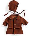 Djeco Coat and Hat for Pomea Doll - Fall - Easy to Wear Dolls Accessories
