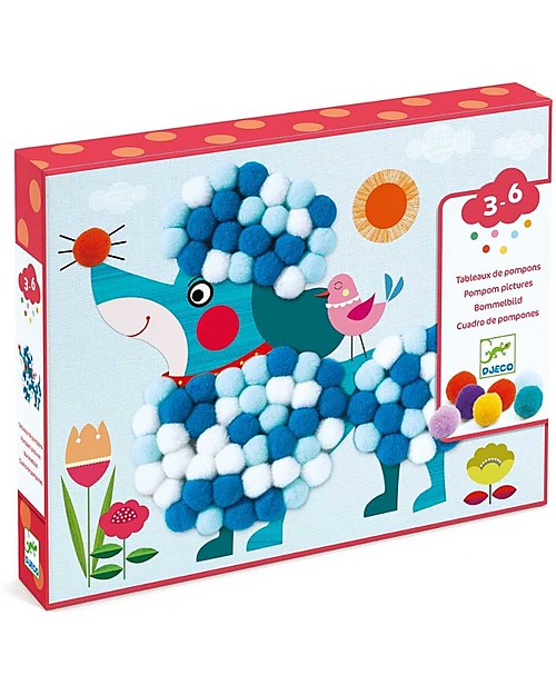Djeco Collage Activity - An Explosion of Pompons Creative Toys