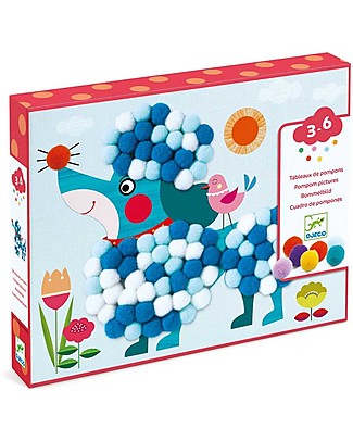 Djeco Collage Activity - An Explosion of Pompons Creative Toys