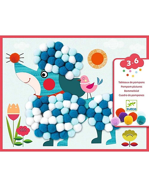 Djeco Collage Activity - An Explosion of Pompons Creative Toys