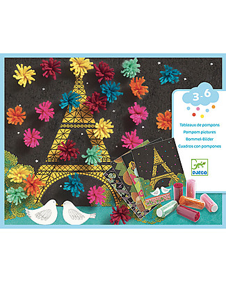 Djeco Collage Activity - An Explosion of Pompons! Story Making Games