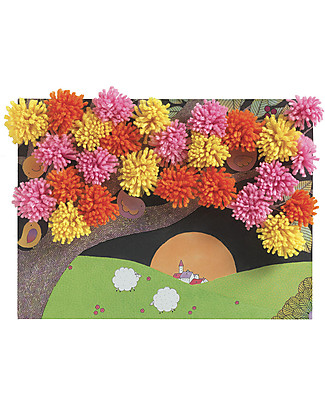 Djeco Collage Activity - An Explosion of Pompons! Story Making Games