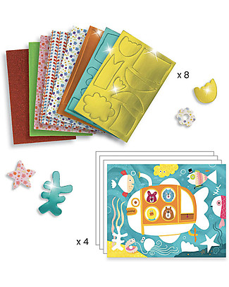Djeco Collage Activity - Foam Fun - with Self-Adhesive Foam Creative Toys