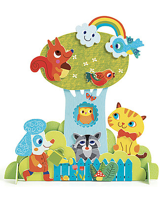 Djeco Collage Activity - Garden Pals - with Glue Creative Toys