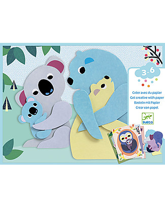 Djeco Collage Activity - Hugs - Animal Scenes Paper & Cardboard