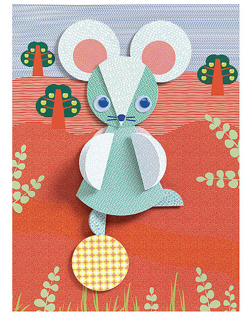 Djeco Collage Activity - Round and Round - to Create Textured Design! Art & Craft Kits