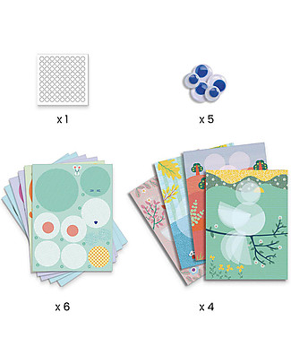 Djeco Collage Activity - Round and Round - to Create Textured Design! Story Making Games