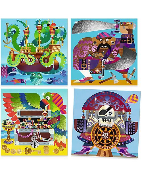 Djeco Collage for Children - On Board - from 5 to 8 years Creative Toys