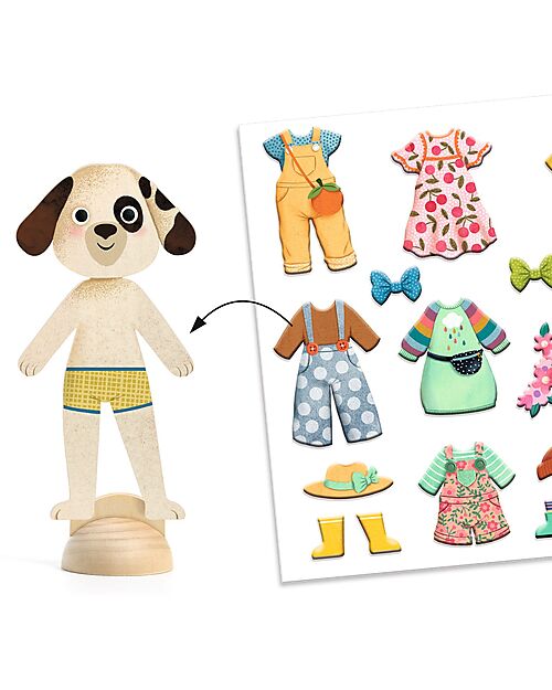 Djeco Collage With Stickers - Bonjour Paris Stickers & Stamps Sets