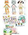 Djeco Collage With Stickers - Bonjour Paris Stickers & Stamps Sets