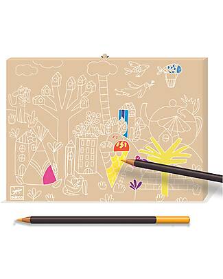 Djeco Color Box - 47 Pieces - Stimulates Creativity Draw And Color
