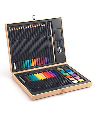 Djeco Color Box - 47 Pieces - Stimulates Creativity Draw And Color