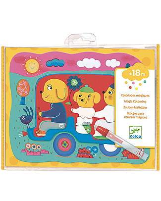 Djeco Colouring Set Hidden on the Road - with Water-Filled Pen! Draw And Color