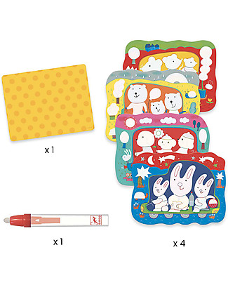 Djeco Colouring Set Hidden on the Road - with Water-Filled Pen! Draw And Color