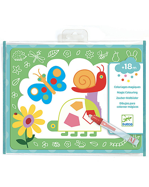 Djeco Colouring Set Magic Scribbles - with Water-Filled Pen! Draw And Color