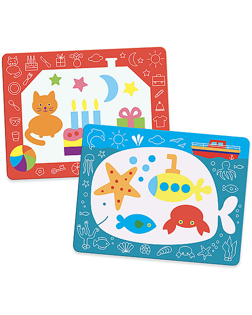 Djeco Colouring Set Magic Scribbles - with Water-Filled Pen! Draw And Color