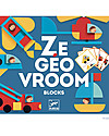 Djeco Constrution Game Ze Geo Vroum - Create Vehicles! Wooden Blocks and Construction Sets