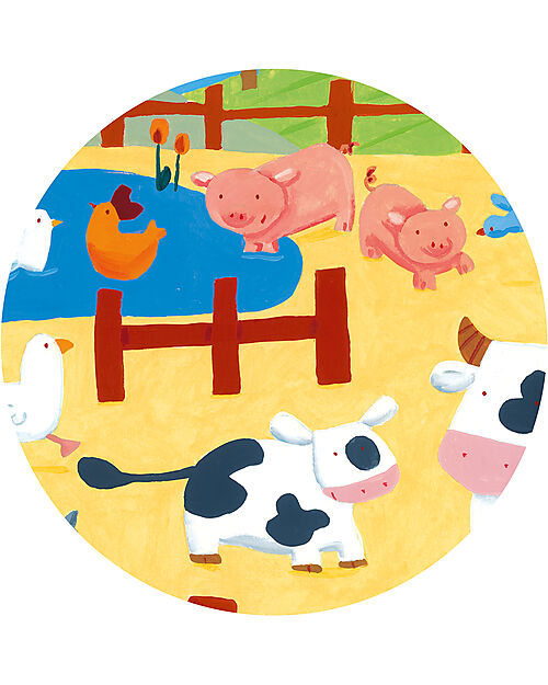 Djeco Cow Puzzle - On the Farm - 24 Pieces Puzzles
