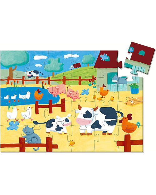 Djeco Cow Puzzle - On the Farm - 24 Pieces Puzzles