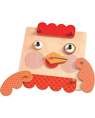 Djeco CreaFaces - Create Animal Faces - Stimulates Concentration Creative Toys