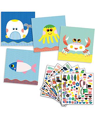 Djeco Create with Stickers - Sea Animals - Over 400 Stickers - 3+ Years Stickers & Stamps Sets
