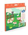 Djeco Creative Kit with Repositionable Stickers - Farm Animals - 18m+ Stickers & Stamps Sets