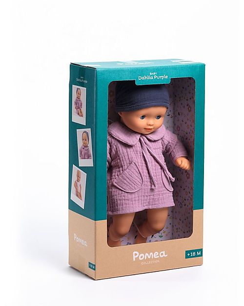 Djeco Dalhia Doll - 32cm - with Realistic Clothes - Pomea Collection Dolls