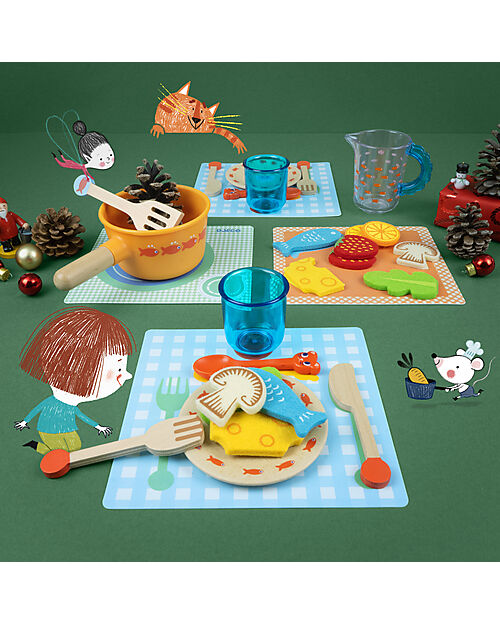 Djeco Dinner Time Set - Kittens Toy Kitchens