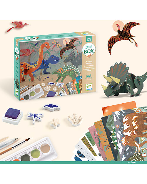 Djeco Dino Box Multiactivity Game - 6 Creative Activities and Dinosaur  Themed Projects - from 6 to 10 years unisex (bambini)