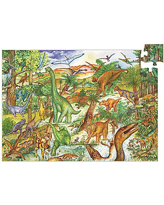 Djeco Dinosaurs Puzzle + Booklet - 100 pieces Puzzles