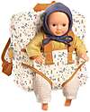 Djeco Doll Backpack Carrier - 23x22x6,5cm - Adjustable Straps and Inside Storage Pocket Dolls Accessories