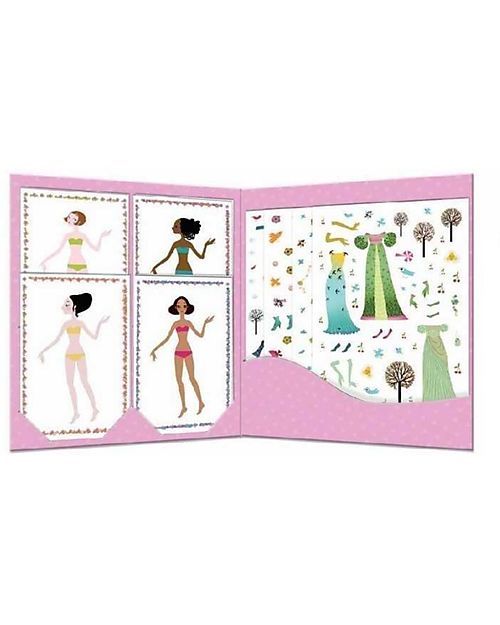 Djeco Doll Stickers Kit - Dress them for Every Season - 4+ Art & Craft Kits