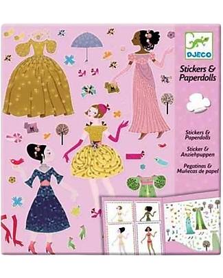 Djeco Doll Stickers Kit - Dress them for Every Season - 4+ Stickers & Stamps Sets