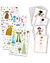 Djeco Doll Stickers Kit - Dress them for Every Season - 4+ Stickers & Stamps Sets
