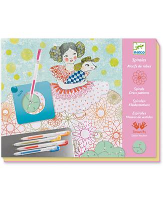 Djeco Drawing and Coloring Set - Patterns - with Spirograph - 7+ Draw And Color