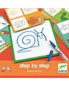 Djeco Educational Game Eduludo Step By Step Animals & co Draw And Color