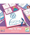 Djeco Educational Game Eduludo Step By Step, Josephine & co Draw And Color