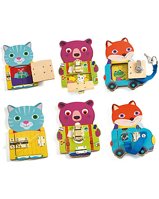Djeco Educational Game Locktou - Animals with Locks! Montessori Toys