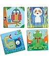 Djeco Educational Game, Mosaico Rigolo - 8 Shapes Puzzles