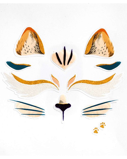 Djeco Face Tattoo Animals, Cat unisex (bambini)