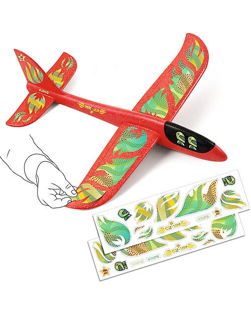 Djeco Fire Plane Play Set - It Can Fly up to 75 Metres Outdoor Games and Toys_