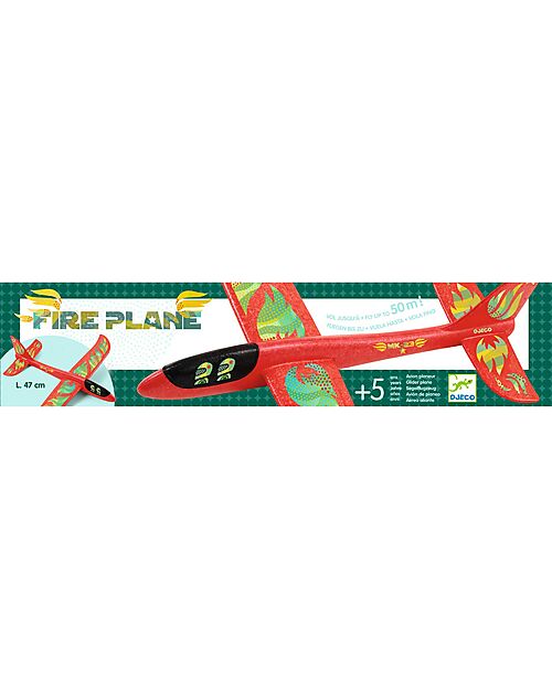 Djeco Fire Plane Play Set - It Can Fly up to 75 Metres Outdoor Games and Toys_