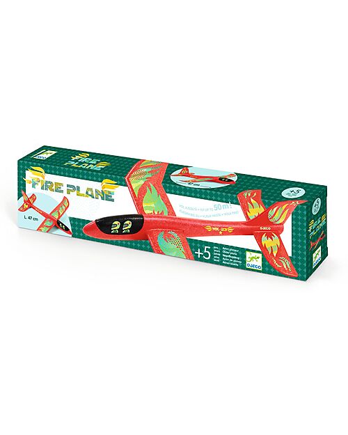 Djeco Fire Plane Play Set - It Can Fly up to 75 Metres Outdoor Games and Toys_
