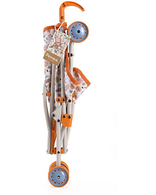 Djeco Forest Stroller for Pomea Doll - 54cm - Umbrella Closure Toy Prams