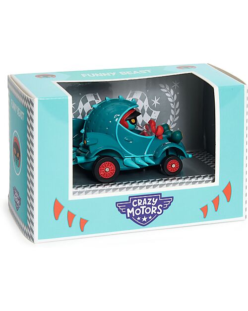 Djeco "Funny Beast" Toy Car - Vehicle with Suspension Wooden Toy Cars, Trains & Trucks